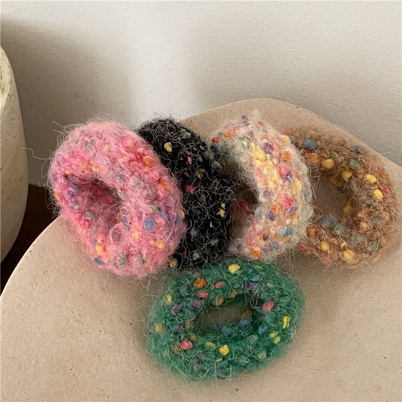 Dây Cột Tóc Len Dày Dặn Thời Trang Thu Đông Xinh Xắn Cho Nữ