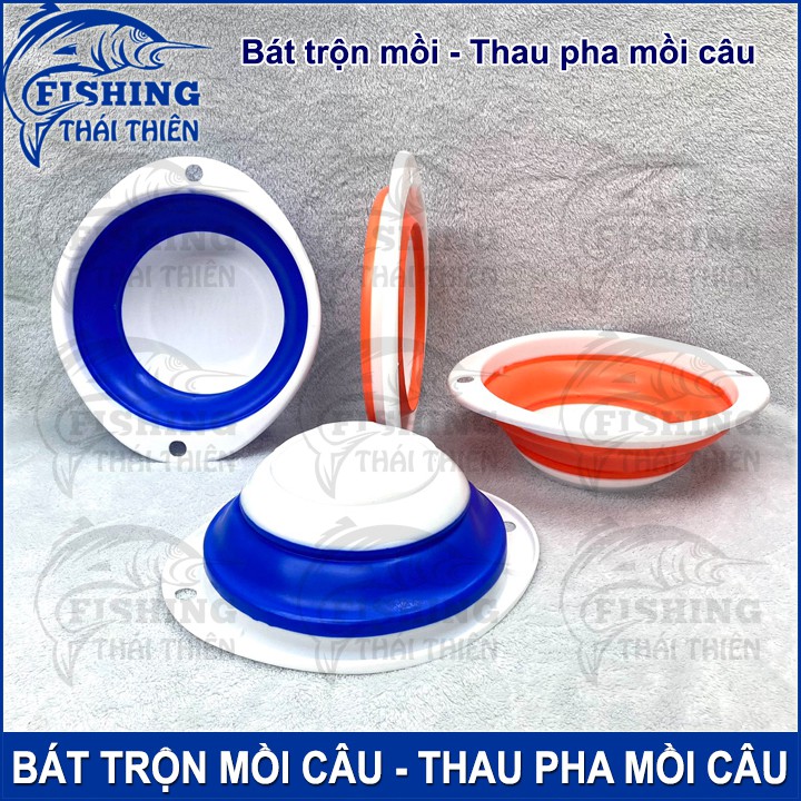 Bát Trộn Mồi Câu Cá Thau Pha Mồi Xếp Gọn Tiện Lợi 23cm