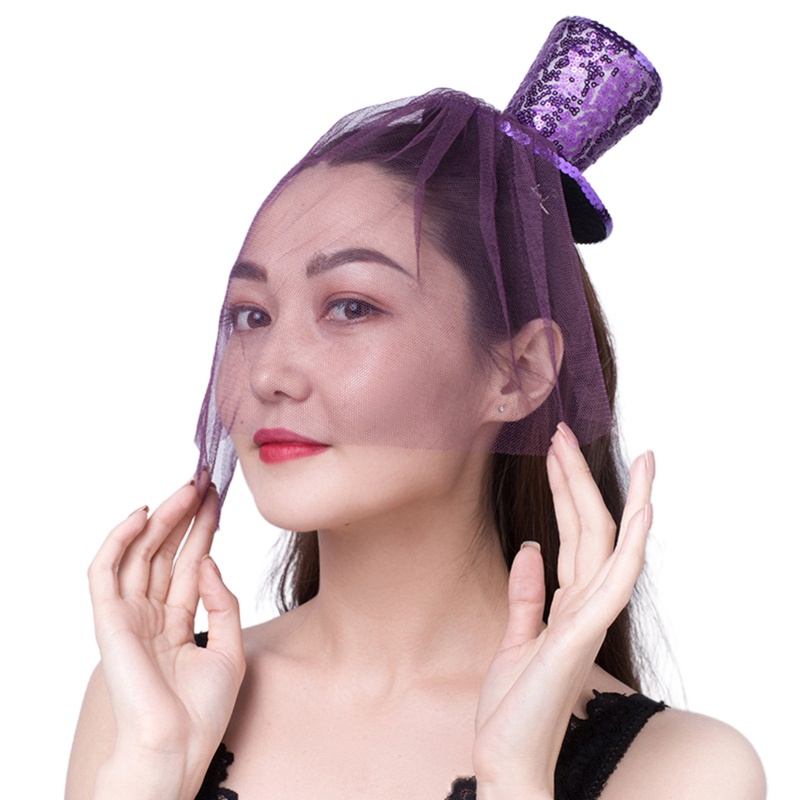 Mạng Che Mặt Phẳng Đính Kim Sa Lấp Lánh Dùng Hóa Trang Tiệc Tùng / Lễ Hội