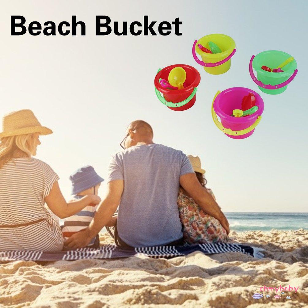【OMB】 4pcs Mini Beach Toys Set Bucket Shovel Rake Beach Sand Play Toys For Kids
