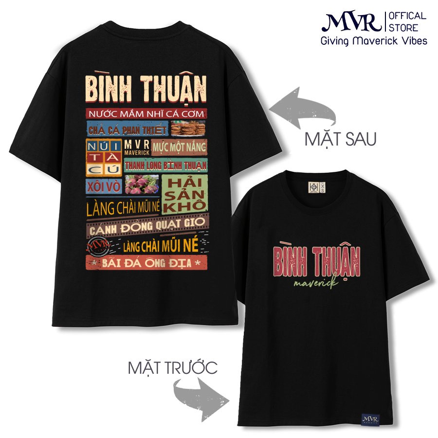Áo thun in 2 mặt Unisex phông rộng tay lỡ cotton Bình Thuận ao cặp gia đình fact UNDER MVR BB4184
