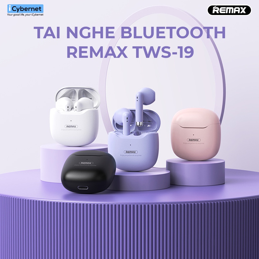 Tai nghe Bluetooth True Wireless Remax TWS-19 - Hàng Chính Hãng
