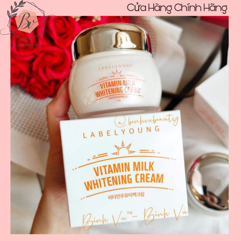 KEM DƯỠNG TRẮNG DA NÂNG TONE VITAMIN MILK WHITENING CREAM LABELYOUNG K100