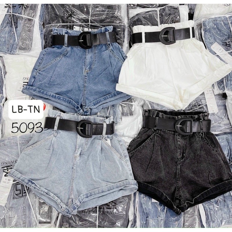 quần short phồng kèm đai