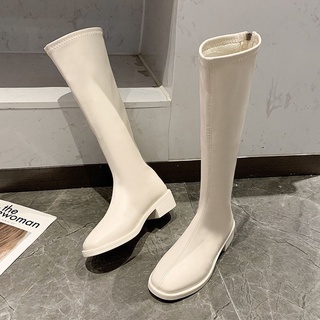 Bốt đùi da lì đế cao 3cm dễ phối đồ