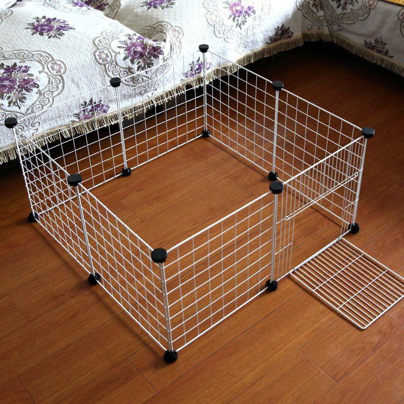 Combo 8 Tấm Làm Chuồng Quây Chó Mèo, Lồng Thú Cưng Lắp Ghép Đa Năng Chất Liệu Thép Không Gỉ
