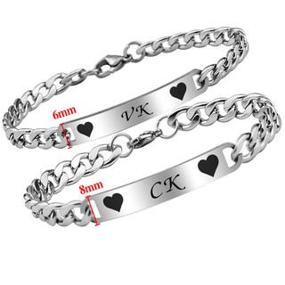 Vòng tay cặp Inox Vk Ck tình nhân