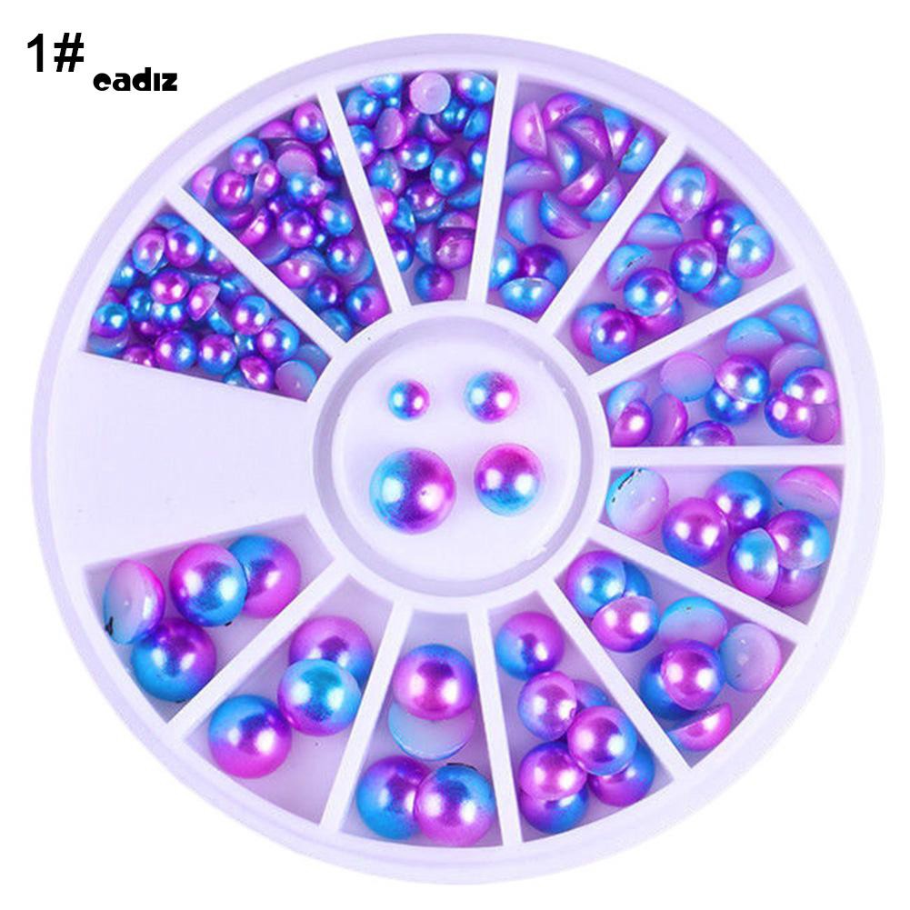 [Hàng mới về] Bộ ngọc trai trang trí móng tay thiết kế kiểu nửa hình cầu