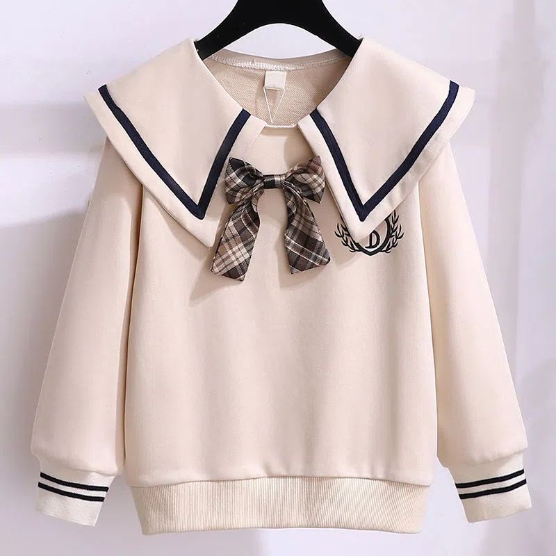 Gmn Set Áo Sweater Và Chân Váy Xếp Ly Phong Cách Phương Tây Thời Trang Xuân Thu 2022 Mới Mẻ Cho Bé Gái Tw