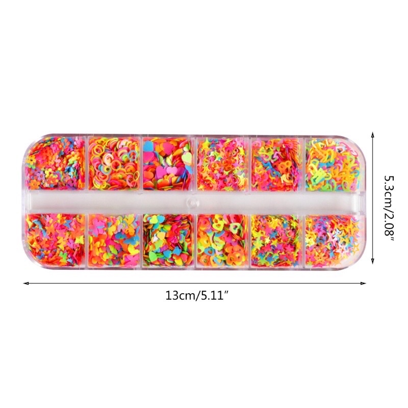 Sequin huỳnh quang neon-phụ kiện nail móng