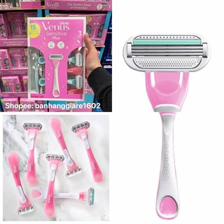 Dao cạo nữ Venus Glitte Sensitive 3 đầu lưỡi (1 cái)