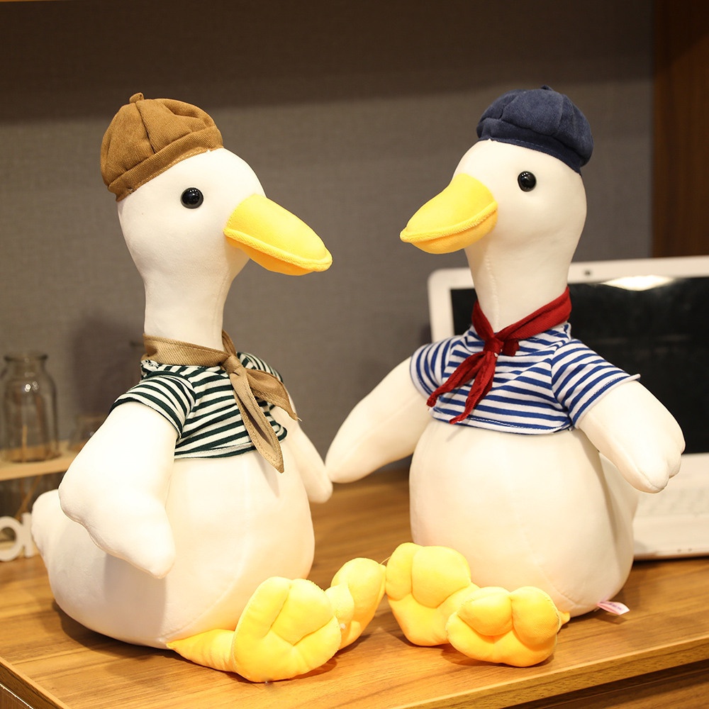 Thú Nhồi Bông Hình Chú Vịt Hoạt Hình Đáng Yêu Cartoon Animal Duck Painter Plush Doll Đồ chơi nhồi bông đồ chơi mềm dễ thương Đồ chơi mềm mại Quà tặng sinh nhật cho trẻ em