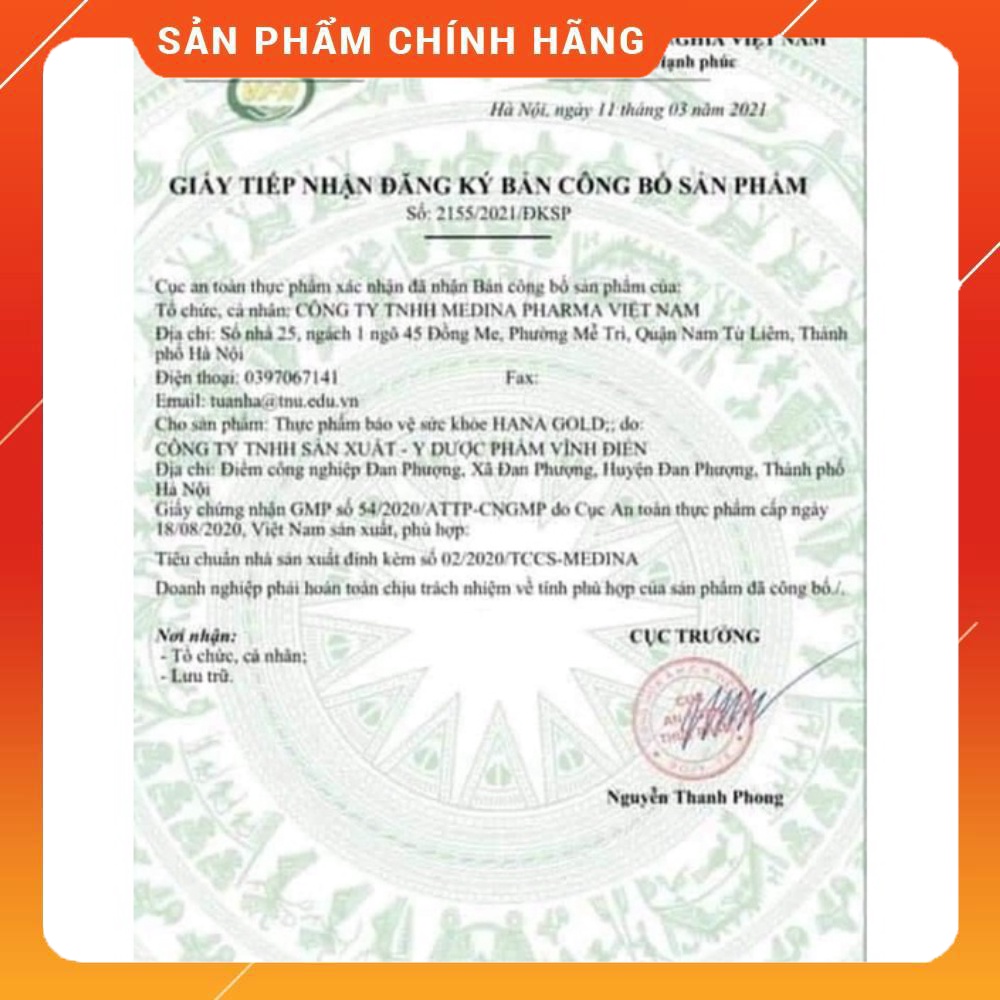 SỮA DINH DƯỠNG TĂNG CÂN HANA GOLD MẪU MỚI CÓ BẢO HÀNH