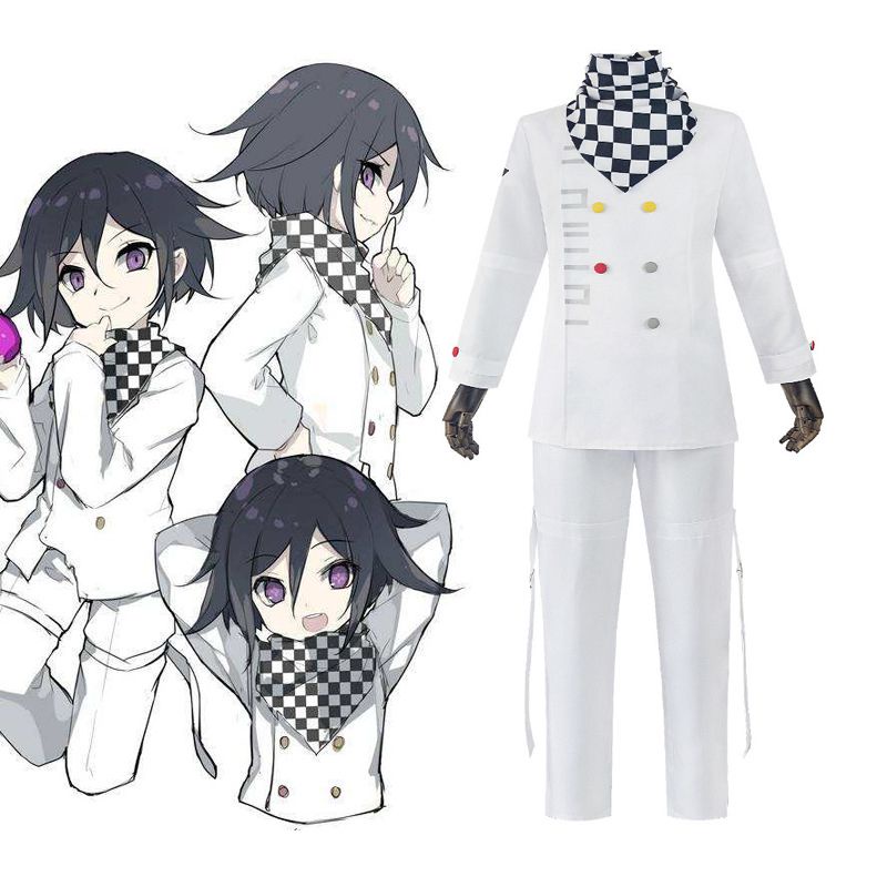 Set trang phục đầy đủ/ Áo choàng/ Tóc giả hóa trang nhân vật Danganronpa V3 Ouma Kokichi làm quà halloween cho bé trai