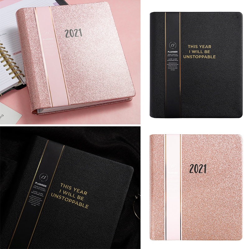 Sổ Tay Bìa Da Dày B5 Kế Hoạch Agenda Whi 2021