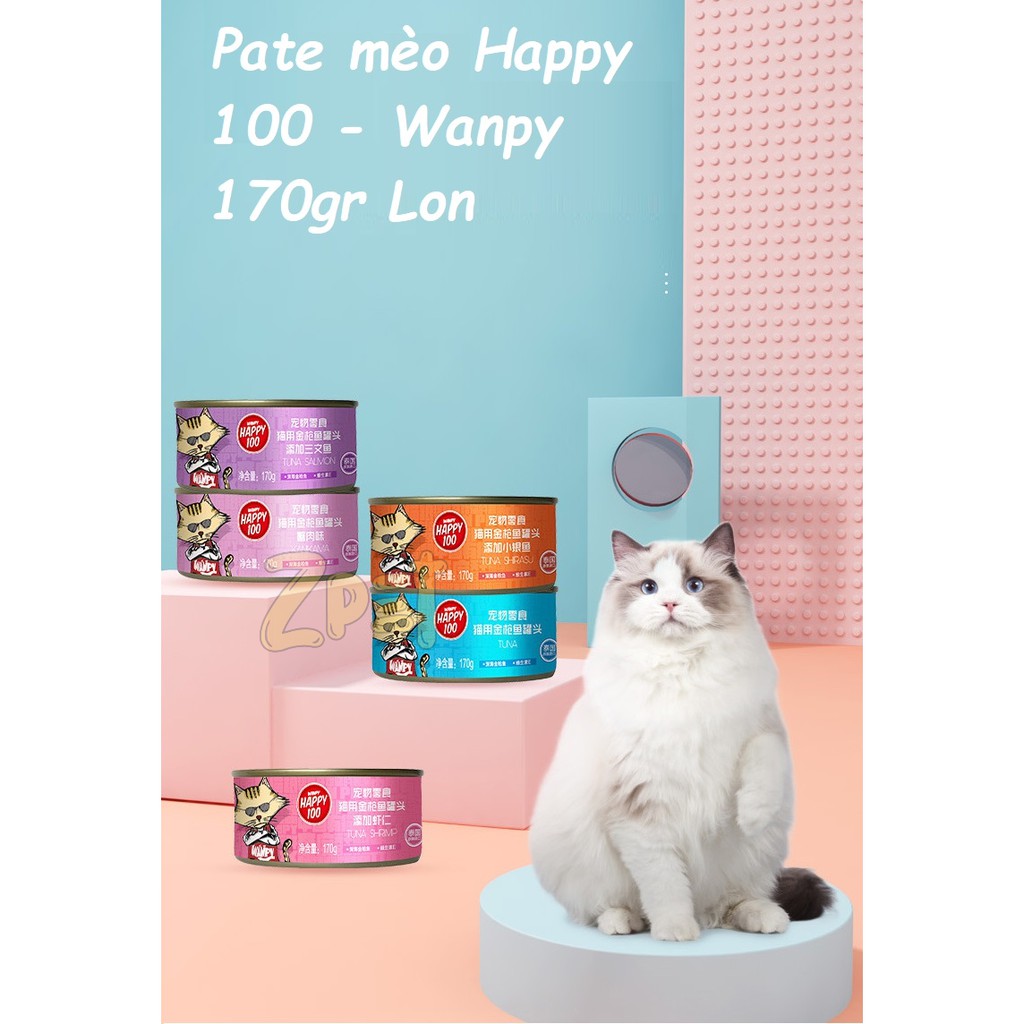 Pate mèo Happy 100 - Wanpy 170g