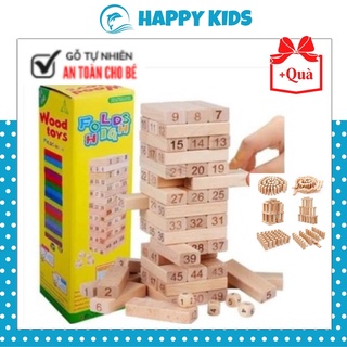 Trò Chơi Rút Gỗ 48 Thanh SIZE Loại To Board Game Đối Kháng Trí Tuệ Vui Nhộn - Xếp Hình Domino Xả Stress HAPPY KIDS247