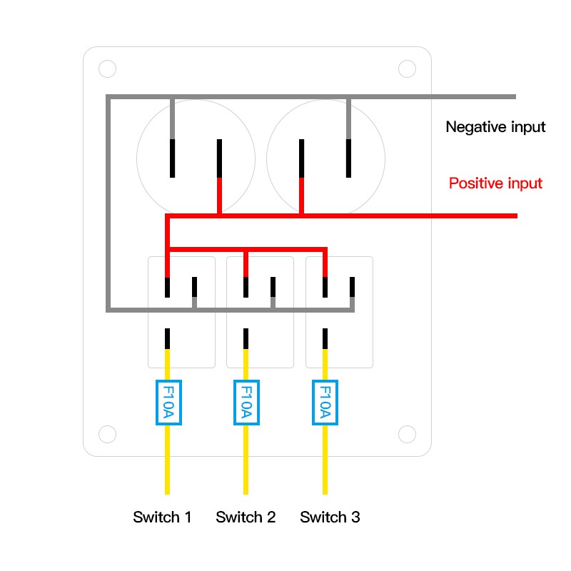 Bảng Công Tắc Sạc Nhanh QC 3 Gang Hai Cổng USB 12 / 24V 45W Chống Nước Cho Xe Hơi / Tàu Thuyền