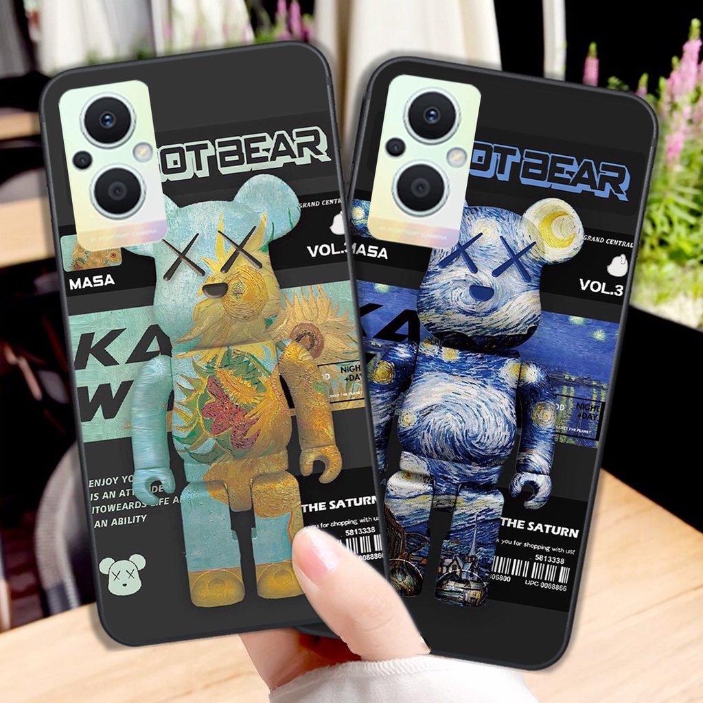 Ốp lưng Oppo Reno 7 5G - Reno 7z 5G ( Reno7 5G - Reno7 Z 5G) in mẫu bearbrick kaws cực đỉnh siêu đẹp/ ốp bearbrick