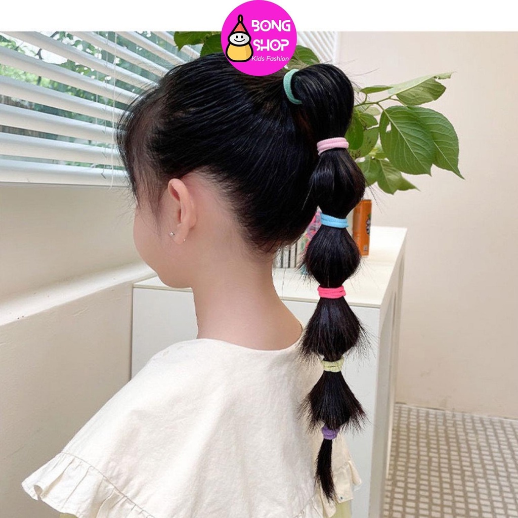 Set 100 dây chun buộc tóc cho bé yêu xinh xắn, nhiều màu sắc