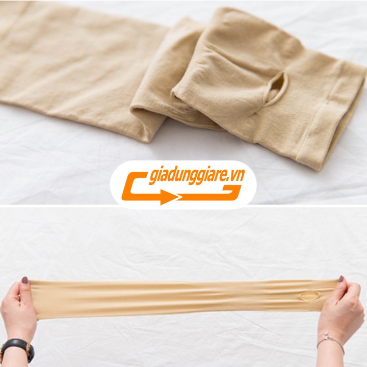 Đôi Găng tay chống nắng xỏ ngón Hàn Quốc Let's Slim Aqua  chống tia UV vải dầy dặn - giadunggiare.vn