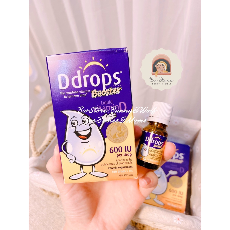 Vitamin D3 Ddrops Booster 600IU hỗ trợ phát triển chiều cao cho trẻ từ 1y