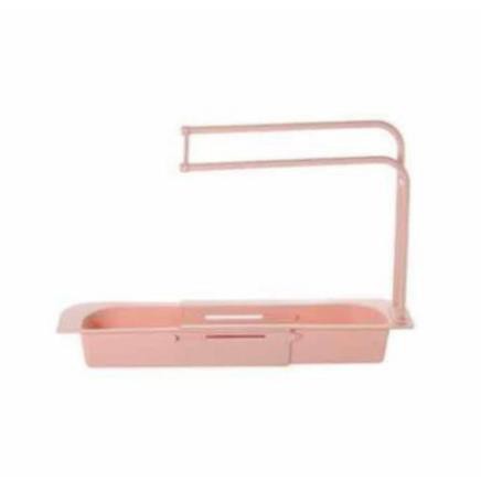 Kệ nhựa dài gấp gọn để bồn rữa chén có phơi khăn (39.5x27x8.5cm)