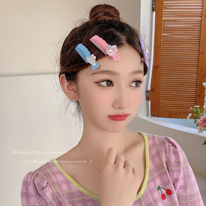 【kifli】SANRIO Kẹp Tóc Hình Chiếc Lược Cỡ Nhỏ Dễ Thương Cho Bé Gái