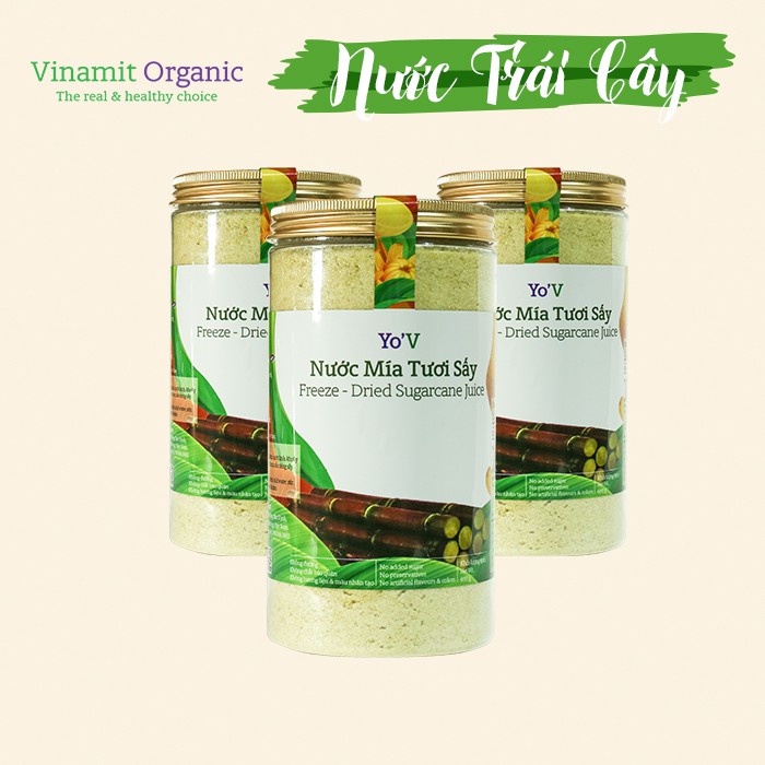 Combo 2 Nước Mía Tươi Sấy Yo'V Vinamit Lon 600g Nước Mía Thật Hương Vị Thật