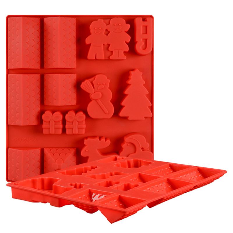 Khuôn Silicone Làm Bánh Phong Cách Giáng Sinh Đáng Yêu