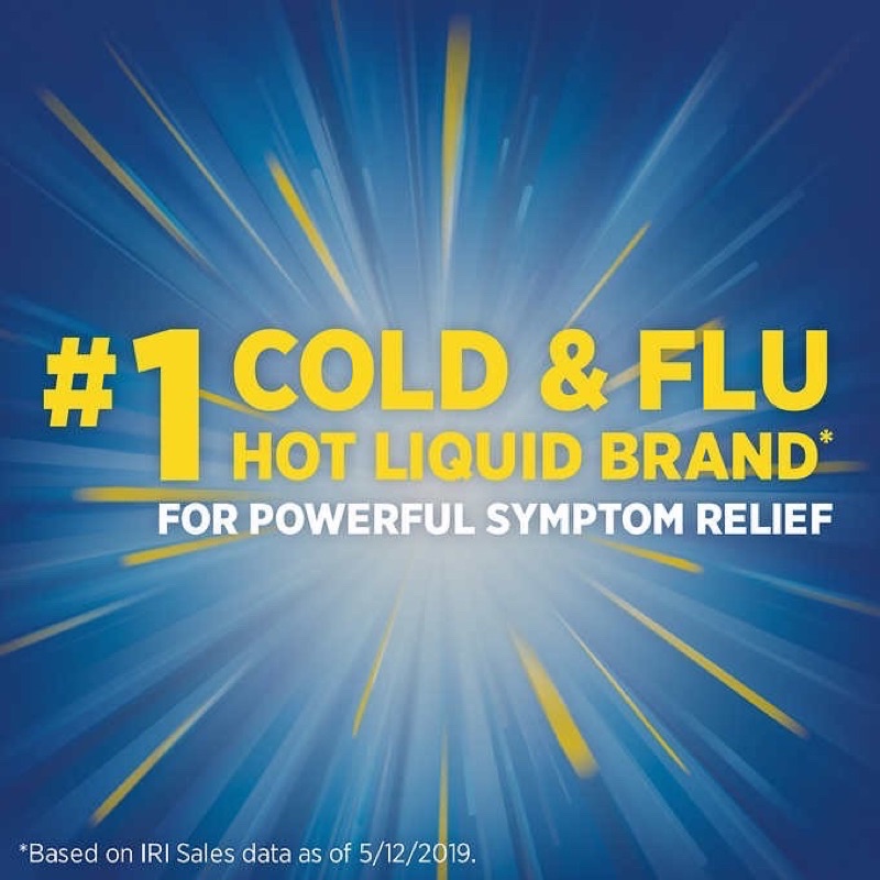 Trà Giảm Cảm Lạnh, Cảm Cúm và Ho, Theraflu Multi-Symptom Nighttime Severe Cold- Mỹ