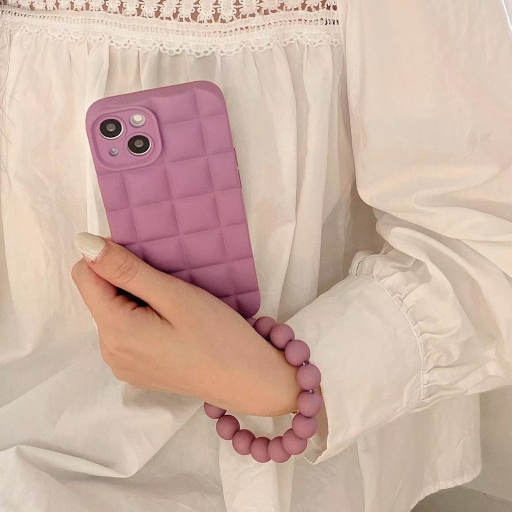 Ốp Điện Thoại Mềm Hình Vuông Màu Tím Khoai Môn Cho Iphone14proamx 14plus 12 pro max 11 pro max xs max xr x 13proamx plus