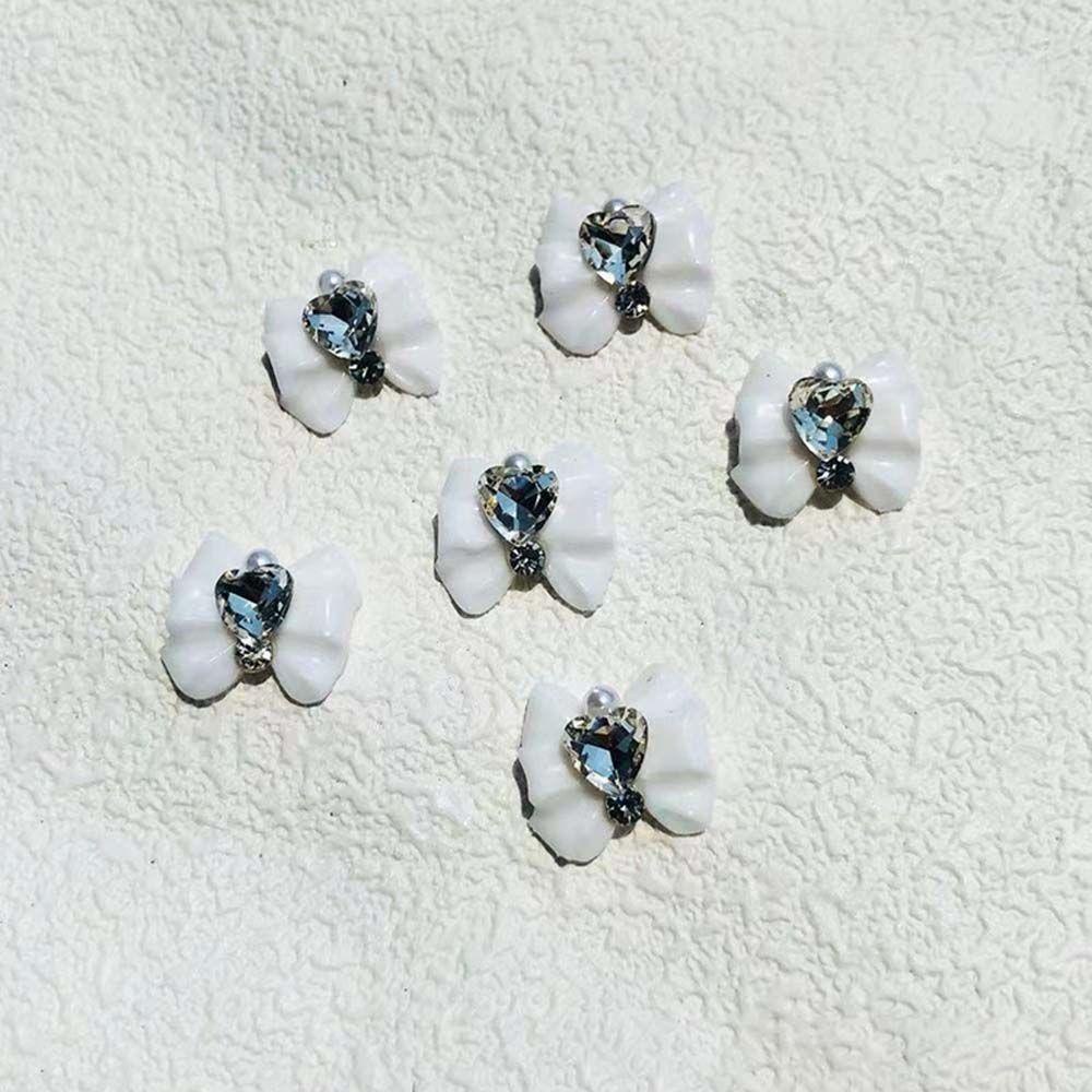 Phụ Kiện Trang Trí Móng Tay Nghệ Thuật Hình Trái Tim Lưng Phẳng 3D Nhiều Màu|Phụ Kiện Trang Trí Móng Tay Hình Nơ Xinh Xắn