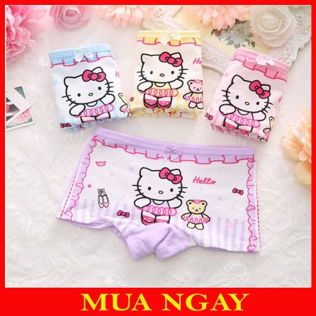 Set 4 quần lót chíp đùi họa tiết xinh xinh dễ thương cho bé gái