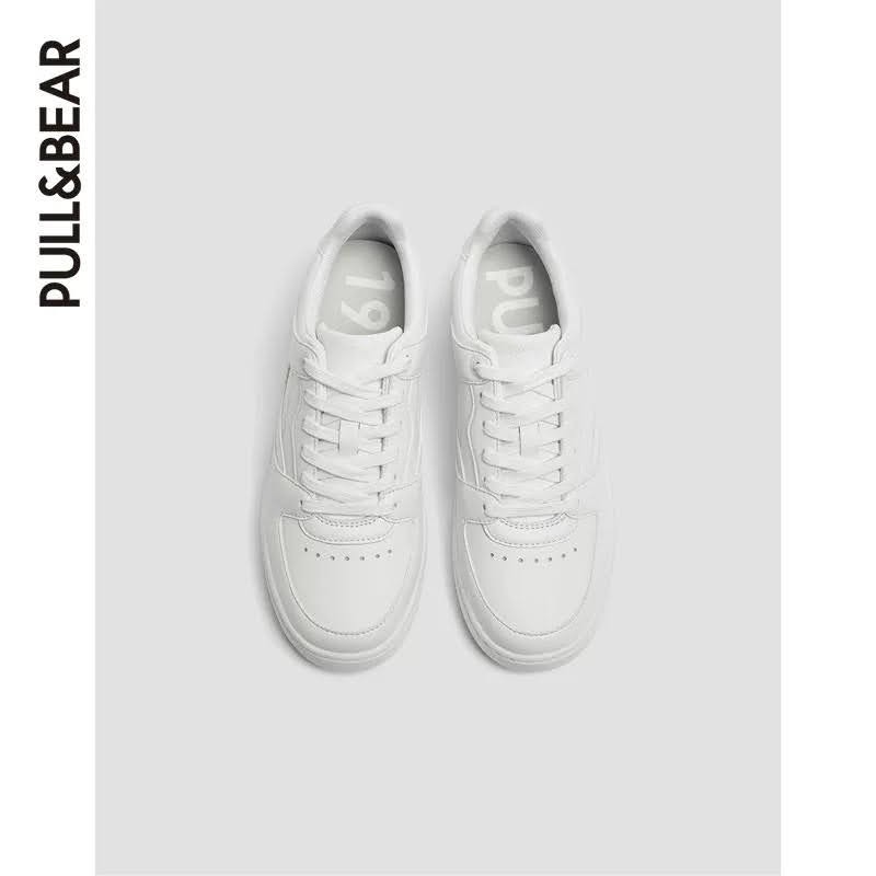 ( Sẵn size 35, 36) Giày pull&bear all white trainers