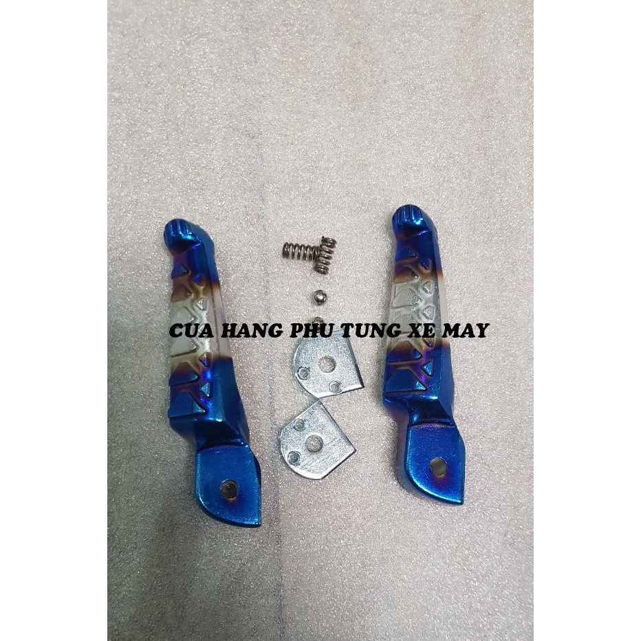 Gác chân kiểu cá sấu xi titan cho các loại xe - 1 cặp