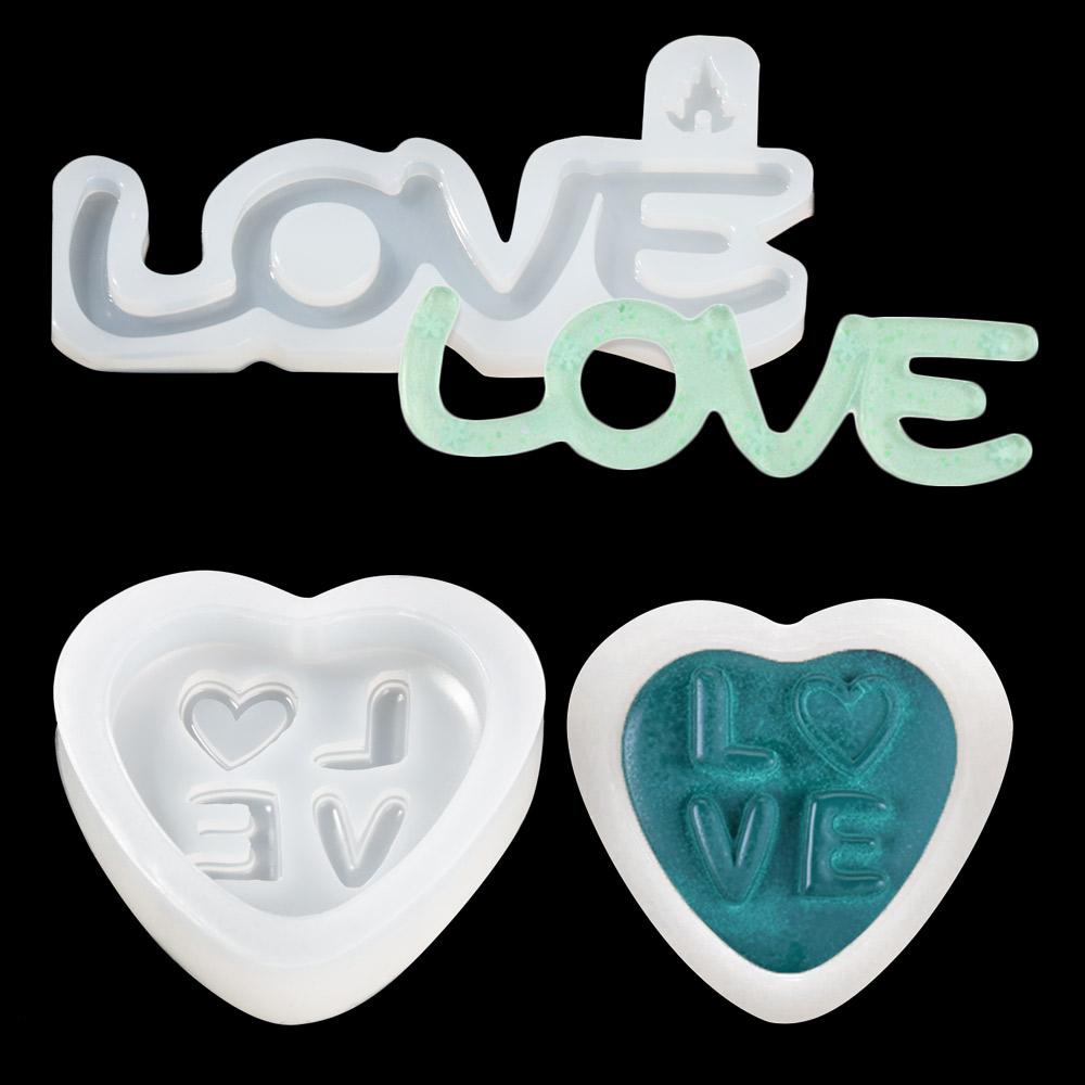 LONTIME Khuôn Silicone Làm Mặt Dây Chuyền Hình Chữ LOVE