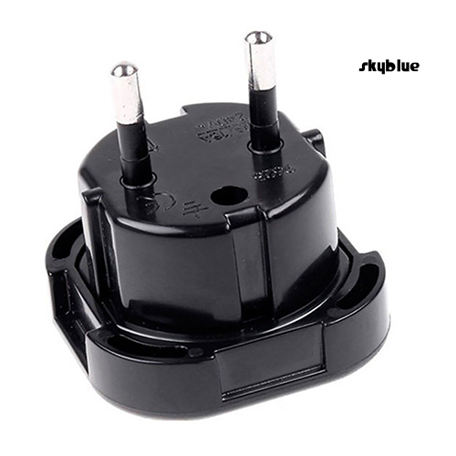 [SK]Travel UK to EU Euro Plug AC Power Charger Adapter Converter Socket Black