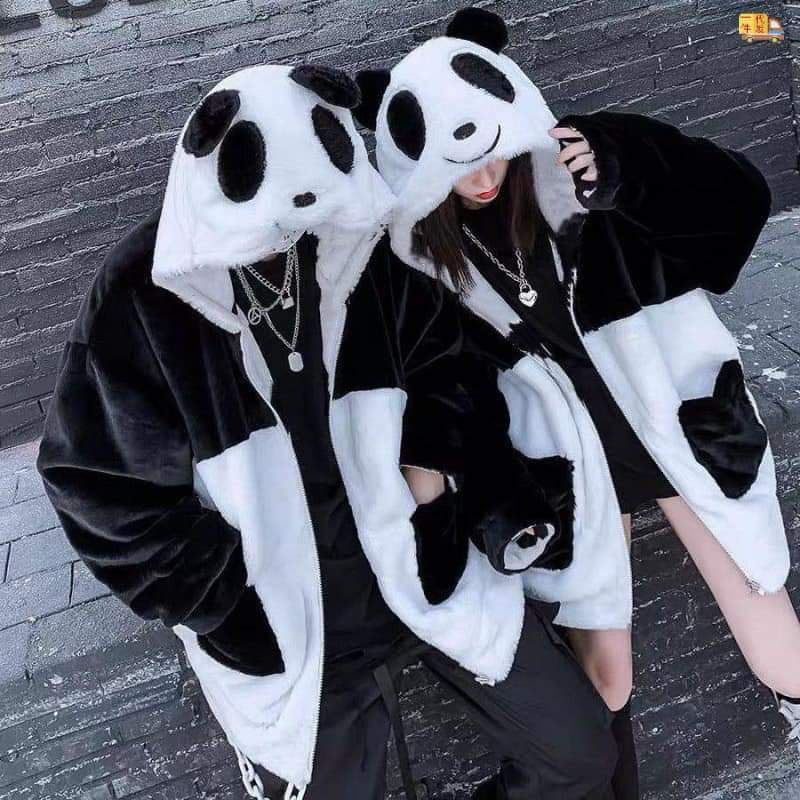 Áo Khoác Lông Hình Con Gấu Dày Dặn Siêu Cute cho nam nữ