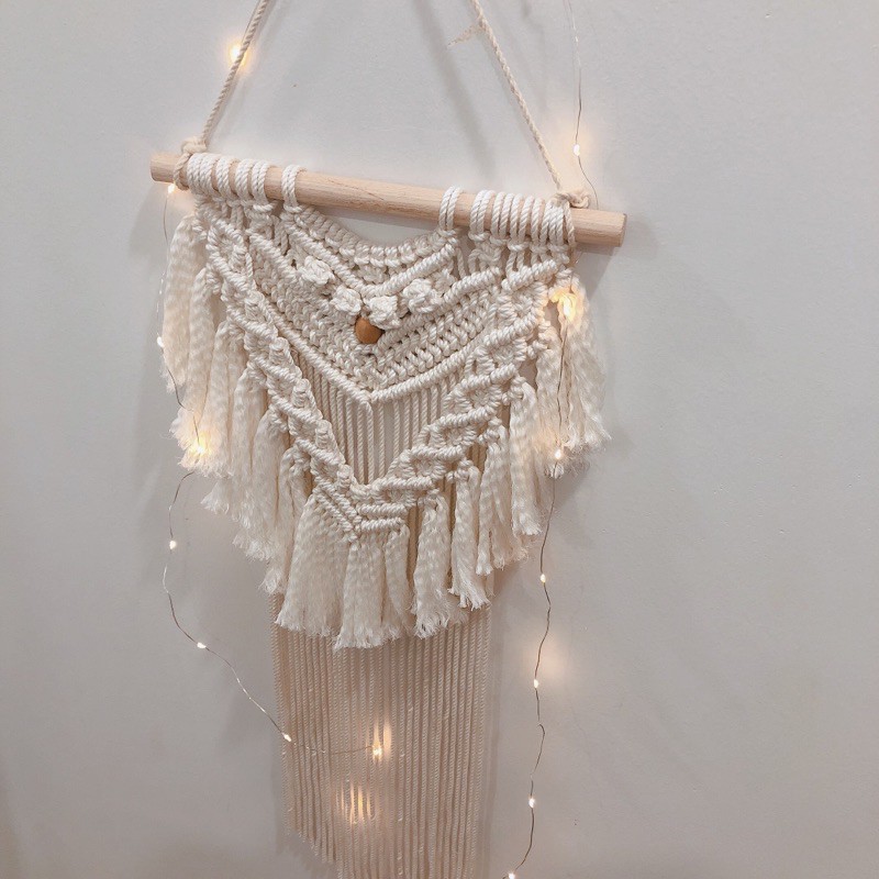 N3 Mành treo tường tết macrame trang trí phòng decor nội thất dây tết macrame