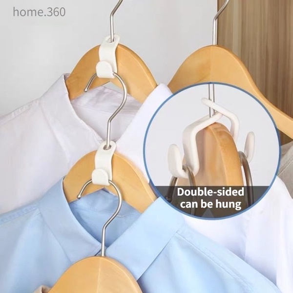 Set 6/ 1 móc nhựa treo đồ hình chữ S tiết kiệm không gian đa năng chất lượng cao