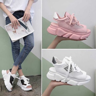 👟Giày bata hở mũi phối lưới/ QC