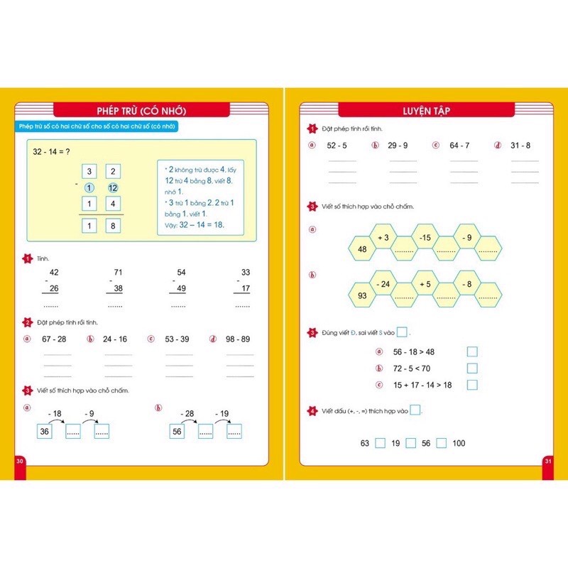 Sách - Bộ 2 Quyển Rèn Kĩ Năng Tính Nhanh Tính Nhẩm, Cộng Trừ Trong Phạm Vi 100
