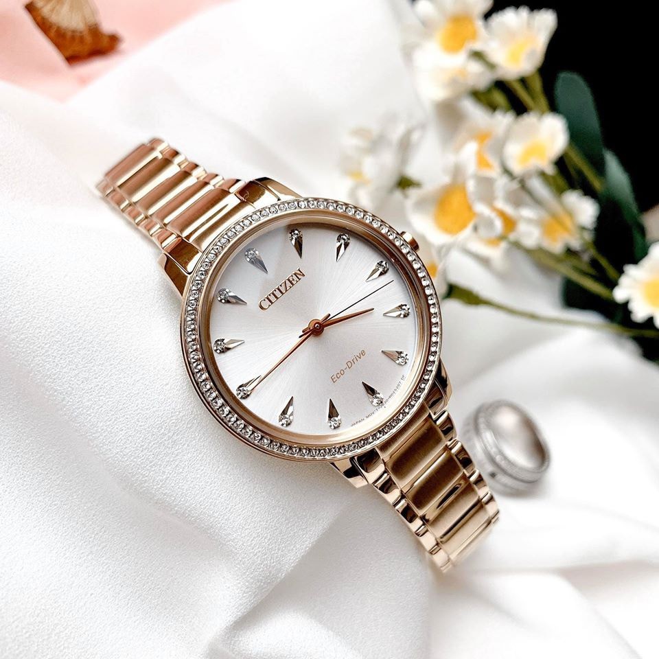 ĐỒNG HỒ NỮ CAO CẤP CITIZEN ROSE GOLD FE7043-55A CHÍNH HÃNG