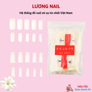 Móng úp tay/móng nối tuýp/móng chân các loại form vuông Hàn túi 500 móng đủ size