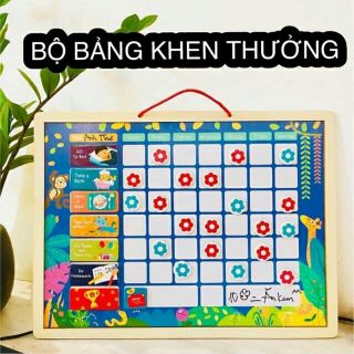 Bảng kheb thưởng kỉ luật các ngày giúp bé ngoan cả tuần