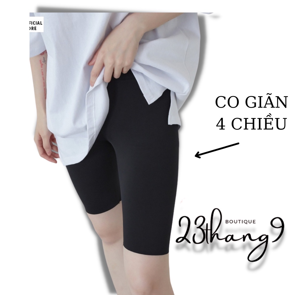 Quần legging nữ quần legging đùi ngố cuộn tím thái cạp cao chun lưng loại 1 siêu mịn siêu co giãn tập gym đi chơi