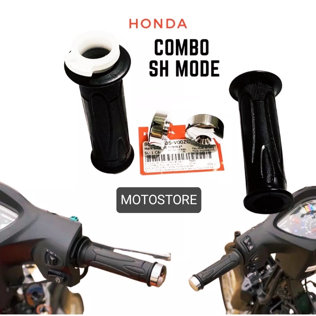 Tay nắm kiểu SH mode và gù inox gắn Wave, nhiều dòng xe