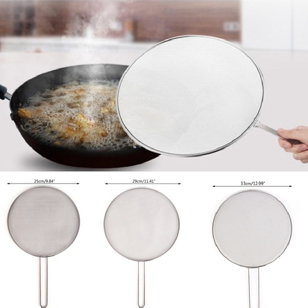 Nắp nồi chống bắn dầu bằng thép không gỉ 25/29/33cm tiện dụng cho nhà bếp