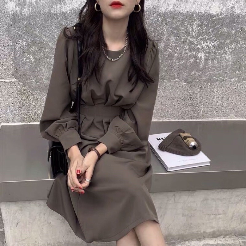 Đầm chiết eo kiểu Pháp
